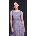 thumbnail image 4 of Bimba Floral Women Round Neck Printed Evening PartyÂ&nbsp;DressÂ&nbsp;Sleeveless Gown-X-Large, 4 of 6