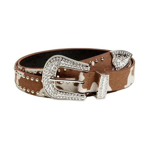 Aellinatey Punk Glittered Waist Belt for Girls Street Dance Street Stage Studded Belt