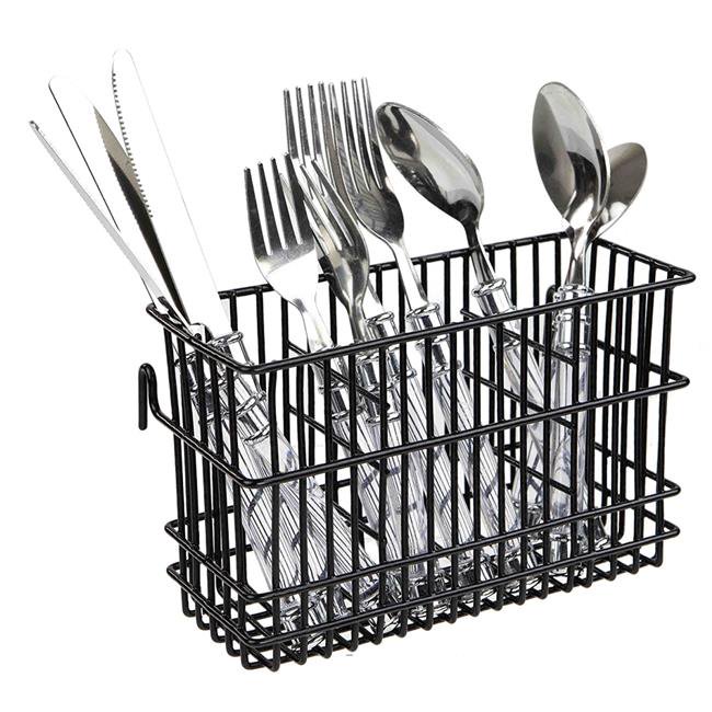 Home Basics Black Wire Cutlery Holder