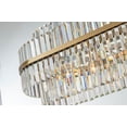 thumbnail image 6 of W39 in 2-Tier 7-Light Rectangular Contemporary Glam Crystal Chandelier in Antique Gold Modern Classic Dimmable Chandeliers for Dining Room Kitchen Island, 6 of 8