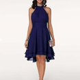 thumbnail image 1 of Women's Halter Sleeveless Cropped Layered Midi, 1 of 3