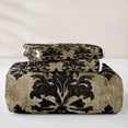 thumbnail image 5 of jejeloiu Opulent Damask Twin Quilt Set,Retro Print Twin Coverlet Set For Adults,Beige Black,2-Piece, 5 of 7