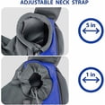 thumbnail image 3 of Bolsa de transporte para perros, bolso de hombro para gatos, cachorros, bolsa de viaje ajustable para animales pequeños, bolso para perros con bolsa de malla transpirable, azul, 3 of 5