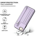 thumbnail image 2 of Nalacover Wallet Case for iPhone 7/iPhone 8/iPhone SE 2020/iPhone SE 2022, Business PU Leather Unique Design Wristband Kickstand Credit Card Holder Slots Shockproof Scratch Resistant Phone Case,Purple, 2 of 6