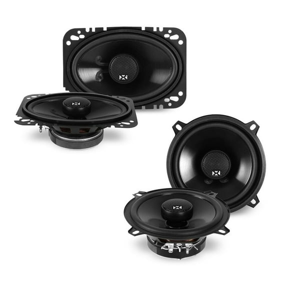 NVX Factory OEM Speaker Replacement Package for 1985 Jeep Comanche 5.25" & 4x6"Coaxial Car Speakers