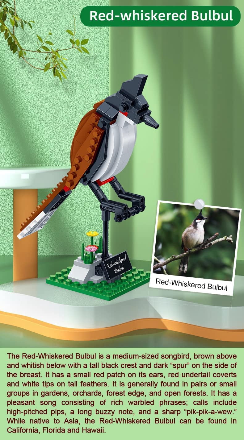 Birds Model Building Block Kit - 408 Pieces