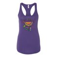 thumbnail image 3 of Colorful Neon Be Brave Dreamcatcher | Dean Russo Art Pop Culture Ladies Racerback Tank Top, Purple Rush, Medium, 3 of 6