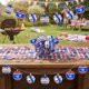 thumbnail image 4 of Adornos rojos, blancos y azules para el Día de la Independencia | Decoraciones colgantes de plástico galvanizado | Decoración patriótica para fiestas del 4 de julio, 4 of 6