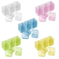 thumbnail image 6 of 12Pcs Colorful Plastics Storage Containers Stackable Small Square Boxes with Lid Home and Offices Storage Essential, 6 of 8