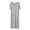 Grey 1, variant on Women's Nightgown Striped Tee Short Sleeve Sleep Nightshirt Pajama Dress S-2XL RHW4041