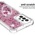 thumbnail image 2 of for Samsung Galaxy A23 4G/5G Glitter Case with Ring Holder, Bling Sparkle Floating Liquid Soft TPU Cushion Fashion Girly Women Girls Clear Case Cover for Samsung Galaxy A23  Rose Gold, 2 of 7