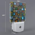 thumbnail image 2 of Pofeuu Happy Father Day Print Night Lights Plug into Wall with Dusk-to-Dawn Light Sensor, LED Nightlight for Bathroom, Adult, Hallway-EU, 2 of 7