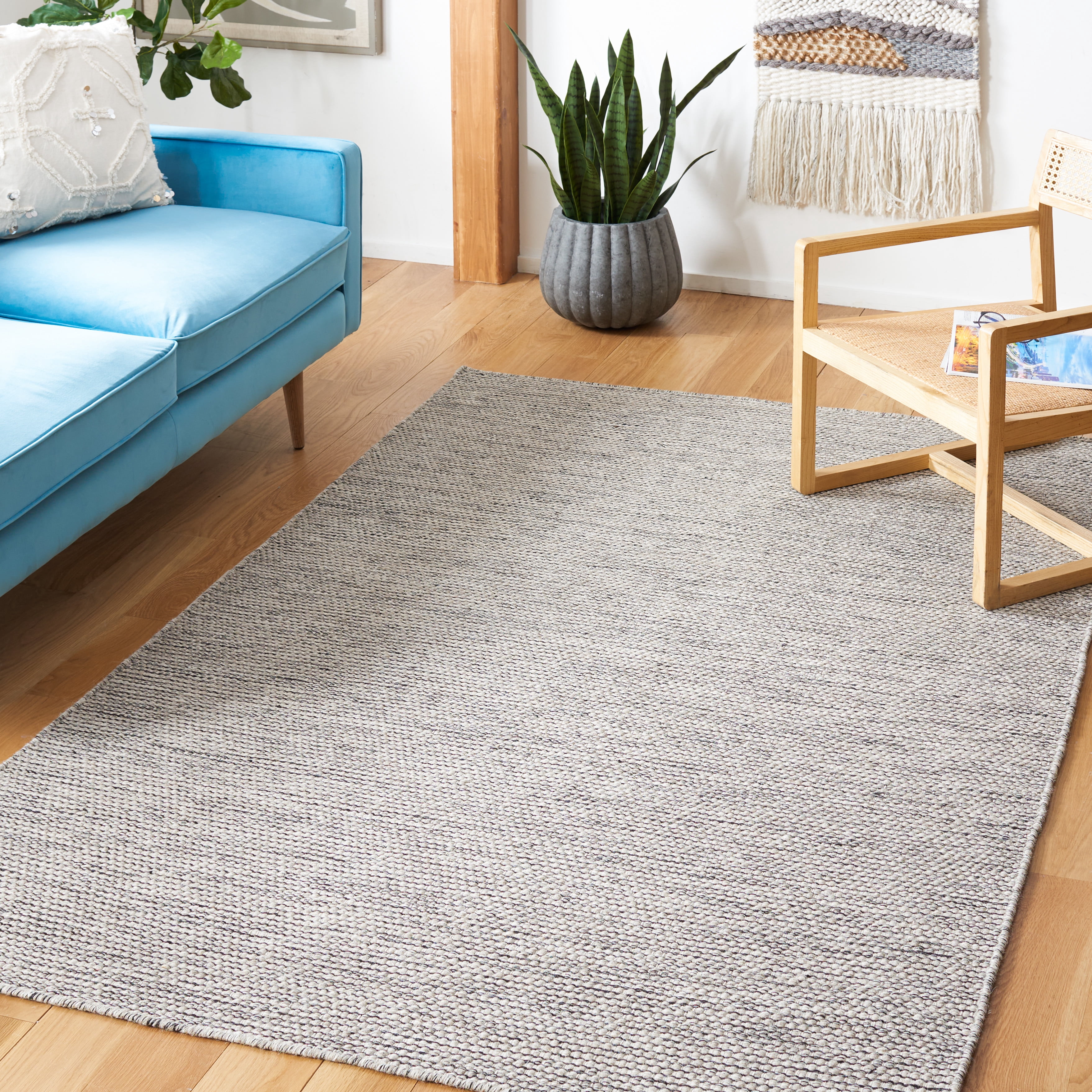 SAFAVIEH Natura Lorin Striped Area Rug, Grey/Ivory, 3' x 5'