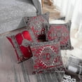 thumbnail image 3 of 26-27 Dww-4 Piece Set Vintage Red Floral Turkish Persian Rug Linen Cushion Cover Home Cushion Cushion Pillow Cover Geometric Persian Kilim Home Decor, 3 of 5