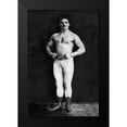 thumbnail image 2 of Vintage Muscle Men 13x18 Black Modern Framed Museum Art Print Titled - Bodybuilder in Leotard and Boots, 2 of 5