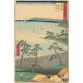 thumbnail image 2 of Andō Hiroshige 13x18 Gold Ornate Wood Frame and Double Matted Museum Art Print Titled - Odawara (1855), 2 of 4