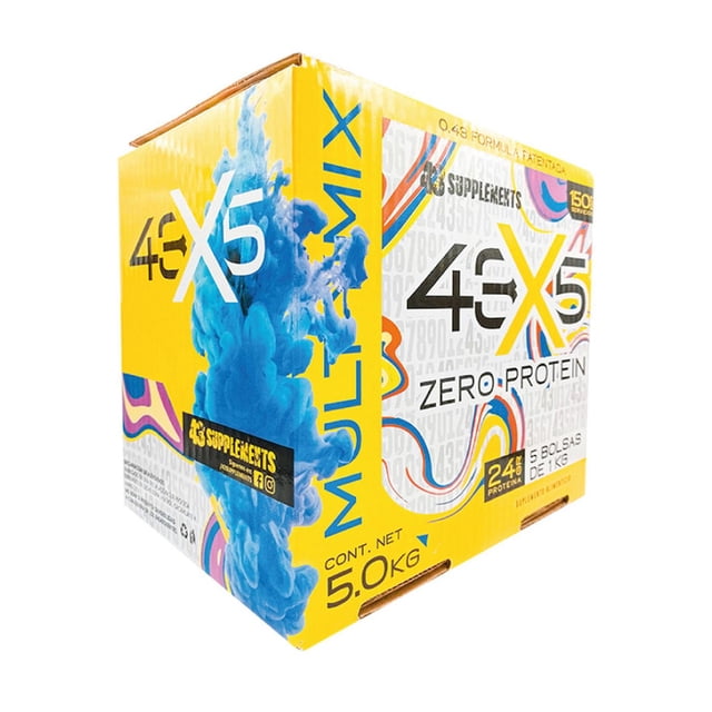 Proteína 43 Zero Hidrolizada 5 Sabores 5KG 130srv multicolor Unitalla 43 Supplements