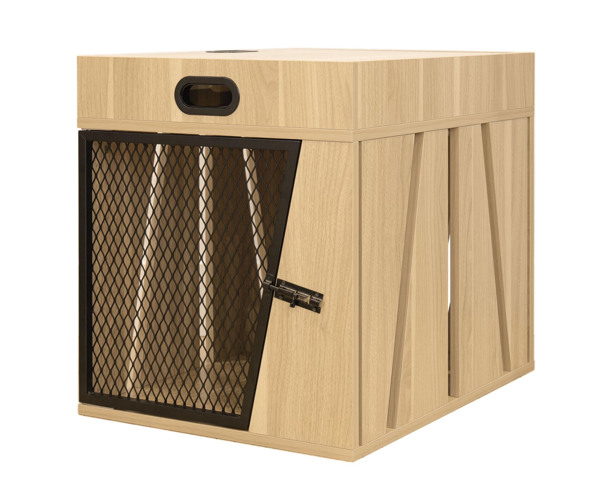 Lucky Kennels Penny Pet Crate (Medium) - Multi-Functional Pet Kennel & Decorative Side Table with Storage