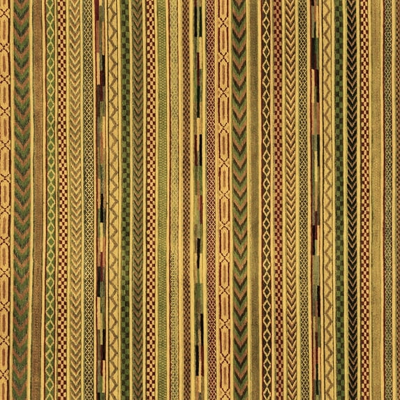 Ahgly Company Indoor Square Abstract Brown Modern Area Rugs, 5' Square