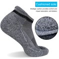 thumbnail image 3 of APTYID Calcetines deportivos para correr al tobillo con cojín de rendimiento para hombre, gris oscuro, talla 9-12, 6 pares, 3 of 5