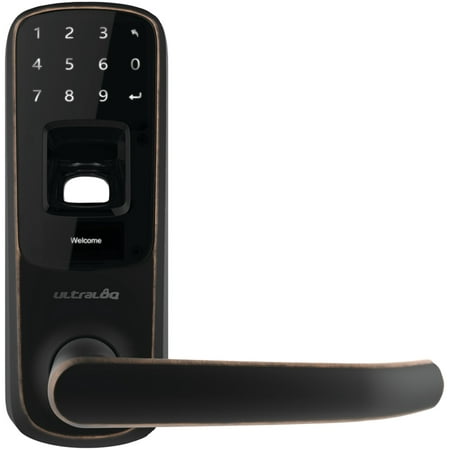 Ultraloq UUL-UL3-BT-AB UL3 Bluetooth-Enabled Fingerprint & Touchscreen Smart Lock (Aged (Best Fingerprint Door Lock)