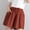 Red, variant on Idoravan Shorts for Women Clearance Women's Shorts High Waist Linen Loose Casual Thin Wide Leg Linen Shorts