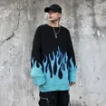 thumbnail image 4 of Suéteres de punto con estampado gráfico para hombre, ropa para hombre, suéteres de punto con estampado hippie, primavera, otoño, meme estético, estilo coreano, feo, ajustado, tejido, 4 of 5