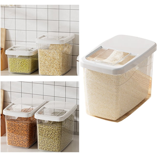 Oleegame 1PC Produce Storage Rice Storage Box Rice Dispenser Rice Container Grain Storage Tank Grain Dispenser Pet Food Container Kitchen Organizer