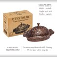 thumbnail image 4 of Crystalia Traditional Decorative Ellipse Delight Bowl with Lid, Vintage Turkish Delight Bowl, Rustic Candy Dish, Ottoman Design Sugar Metallic Bowl (Copper), 4 of 6
