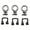 Mix 6, variant on 6Pcs T Track Mount Tie Down Anchors T Track Bolts for Roof Rack Eye Nut Tie Down Anchoring Set for Holding Bungee Cord