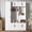 White + MDF, variant on 79'' Tall Modern Hall Tree with Shoe Storage, 4-in-1 Entryway Bench with 6 Cabinets, 4 Coat Hooks & Adjustable Shelf for Hallway, living room, Black