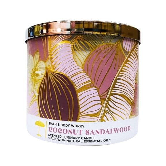 Bath and Body Works Candle - Coconut Sandalwood Scented 3-Wick Candle (14.5 Oz)