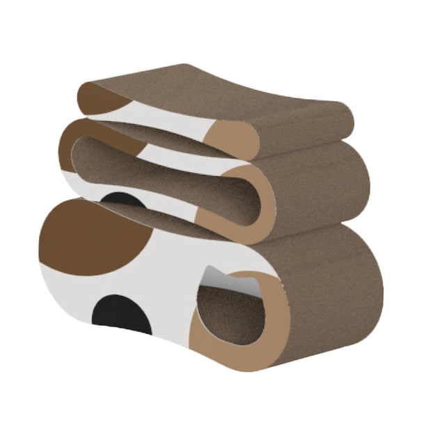 3 rascadores corrugados para cama de cartón para gatos, suministros para protección de muebles para cachorros