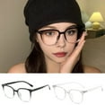thumbnail image 2 of Fvsianol Anti blue Light Spectacles Blue Light Filter Glasses Blue Light Blocking Glasses Unisex Large Frame Clear View Strong Hinge Transparent with Brim Eye Protection Clear Bluelight, 2 of 8