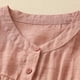 thumbnail image 5 of Ailaofu Women's Casual Linen Shirts – Classic Fit Long Sleeve Button Down Top Collared Blouse, 5 of 6