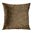 thumbnail image 4 of Black Floral Paisley Set of 2 Throw Pillow Covers Moroccan Tribal Persia Art Brown Beigeand Tan Hue 18x18 Inches Square Pillowcase for Living Room Sofa Office Cafe Couch Decor Pillows Cases, 4 of 6