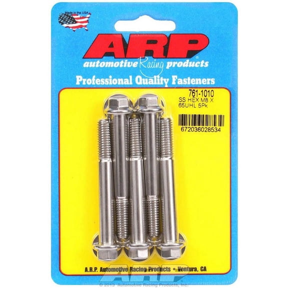 Arp 8mm x 1.25 x 65mm 6pt SS Bolt Kit 5pk