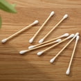 thumbnail image 6 of Kokovifyves 400PCS/4 Packs Cotton Swabs Wooden Ear Swabs Pures Cotton Double Round Thick Swabs for Makeup Daily Cleaning, 6 of 9