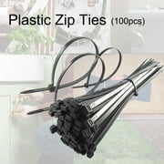 100pcs 12inch Nylon Plastic Zip Trim Wrap Cable Loop Ties Wire Self-Lock