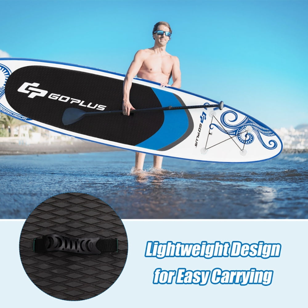 Resenkos Surfboard,Stand Up Paddle Board, 10.6-Feet Inflatable Adjustable Paddle Board with Carry Bag