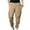 Khaki, variant on Mens Cargo Work Trousers Lightweight Cotton Casual Jogger Elastic Waist Drawstring Outdoor Pants with Pockets Khaki XXXL