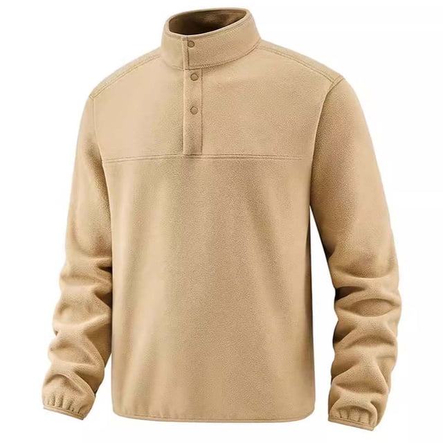 Birdeem Chandail Long à Fermeture Éclair pour Hommes, Manteau Sans Capuche à Manches Longues, Veste Décontractée