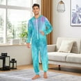 thumbnail image 5 of 1 Piece Adult Onesie Pajamas Cozy & Loose-Fit Sleepsuit Loungewear with Pockets Pastel Blue Dandelions X-Small, 5 of 7