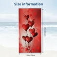 thumbnail image 3 of PHYHOO Valentine's Day Love Heart Beach Towel Large Lightweight Microfiber Towel Super Absorbent Sand Free Beach Blanket Thin Quick Dry Pool Towel for Beach Travel, 3 of 8