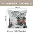 thumbnail image 4 of LALILO Throw Pillow Covers Pink Cherry Chinese Landscape Japanese Cushion Cover 18" x 18", 2 Pack, 4 of 6