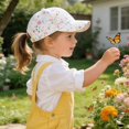 thumbnail image 5 of Toddler Baseball Cap Cute Floral Printed Summer Breathable Sun Hat for Kid Girls Adjustable Curved Brim Outdoor Visor Caps White, 5 of 6