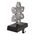 thumbnail image 3 of Northlight LED Lighted Glittered Snowflake Christmas Stocking Holder - 6.5" - Silver, 3 of 4