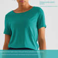 thumbnail image 3 of Camiseta deportiva de manga corta para yoga con parte superior elástica transpirable en la espalda y parte superior expuesta en la espalda, 3 of 3