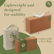 Yos - The Indian Yoga Shop Cork Yoga Block 2 Pack 9 x 5 x 3 Inches