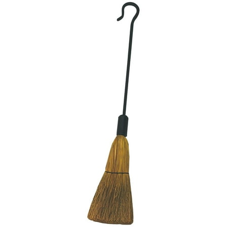 , B-1008, 29.5 in. Black Finish Fireplace Brush with Crook Handle